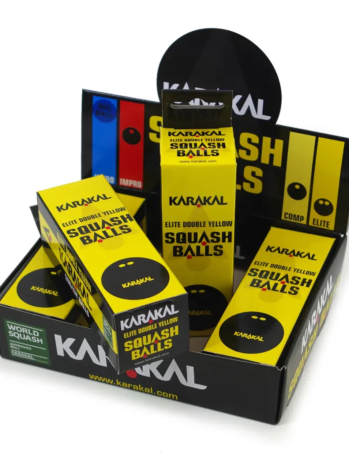 Bola de Squash Karakal Double Yellow Dot 1