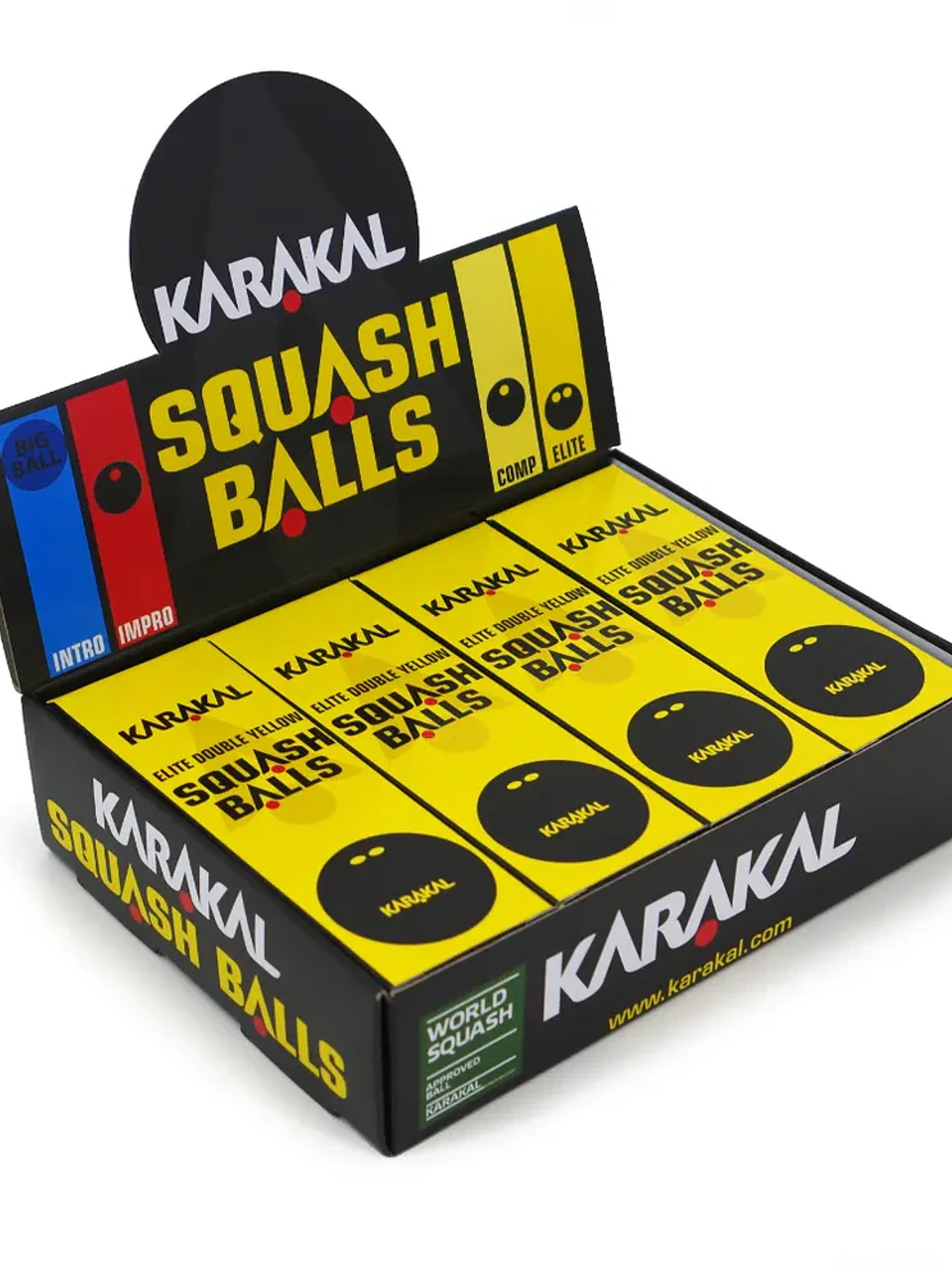 Bola de Squash Karakal Double Yellow Dot 3