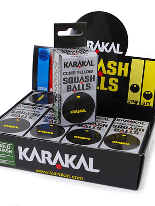 Bola de Squash Karakal Yellow Dot 