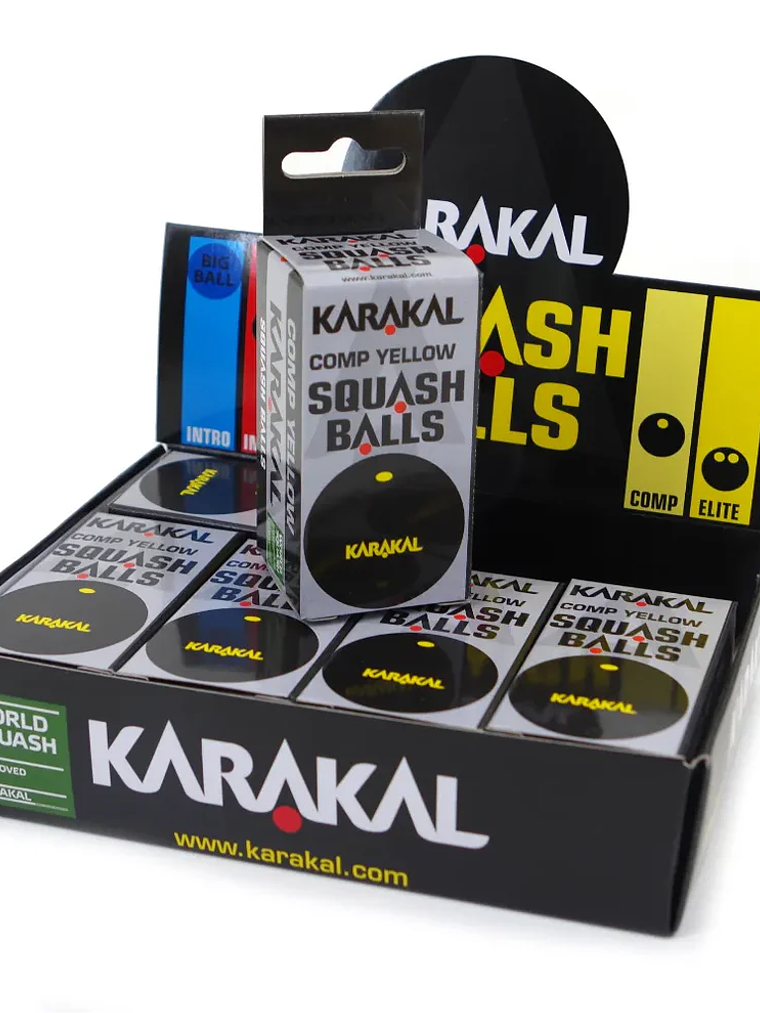 Bola de Squash Karakal Yellow Dot  1