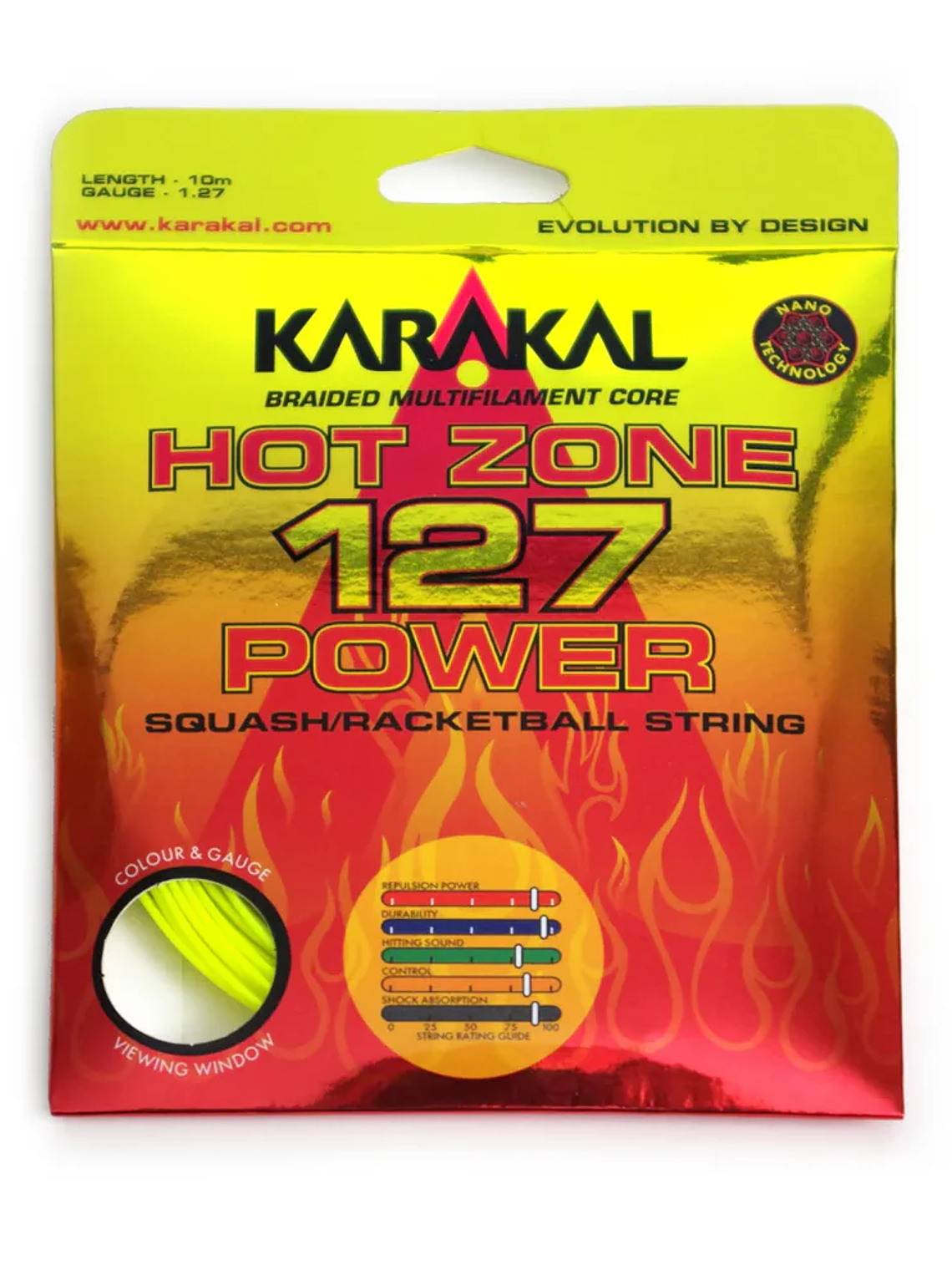 Corda de Squash57 Karakal Hot Zone 127 Power 1