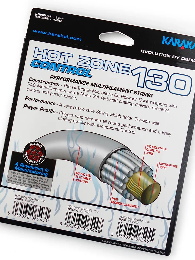 Corda de Squash57 Karakal Hot Zone Control 130 2