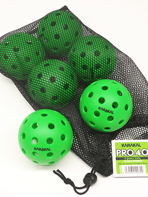 Bola de Pickleballs Karakal Pro 40 Outdoor (Pack of 6)