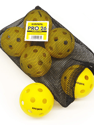 Bola de Pickleballs Karakal Pro 26 Indoor (Pack of 6)