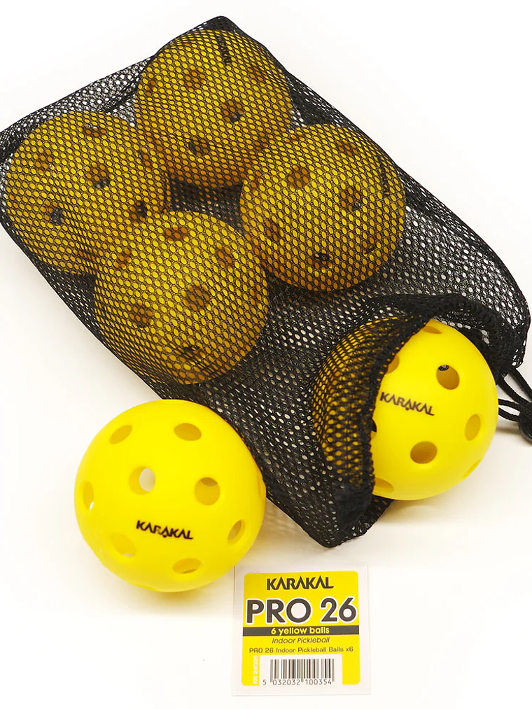 Bola de Pickleballs Karakal Pro 26 Indoor (Pack of 6) 6