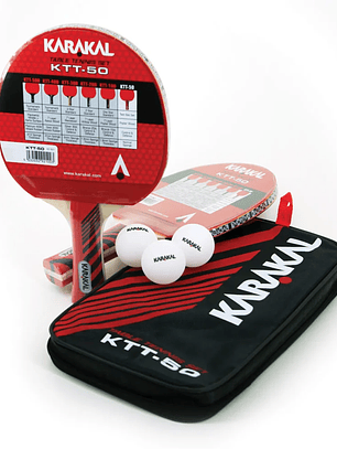 Raquete de Ténis de Mesa Karakal KTT 50 (Set 2 raquetes)
