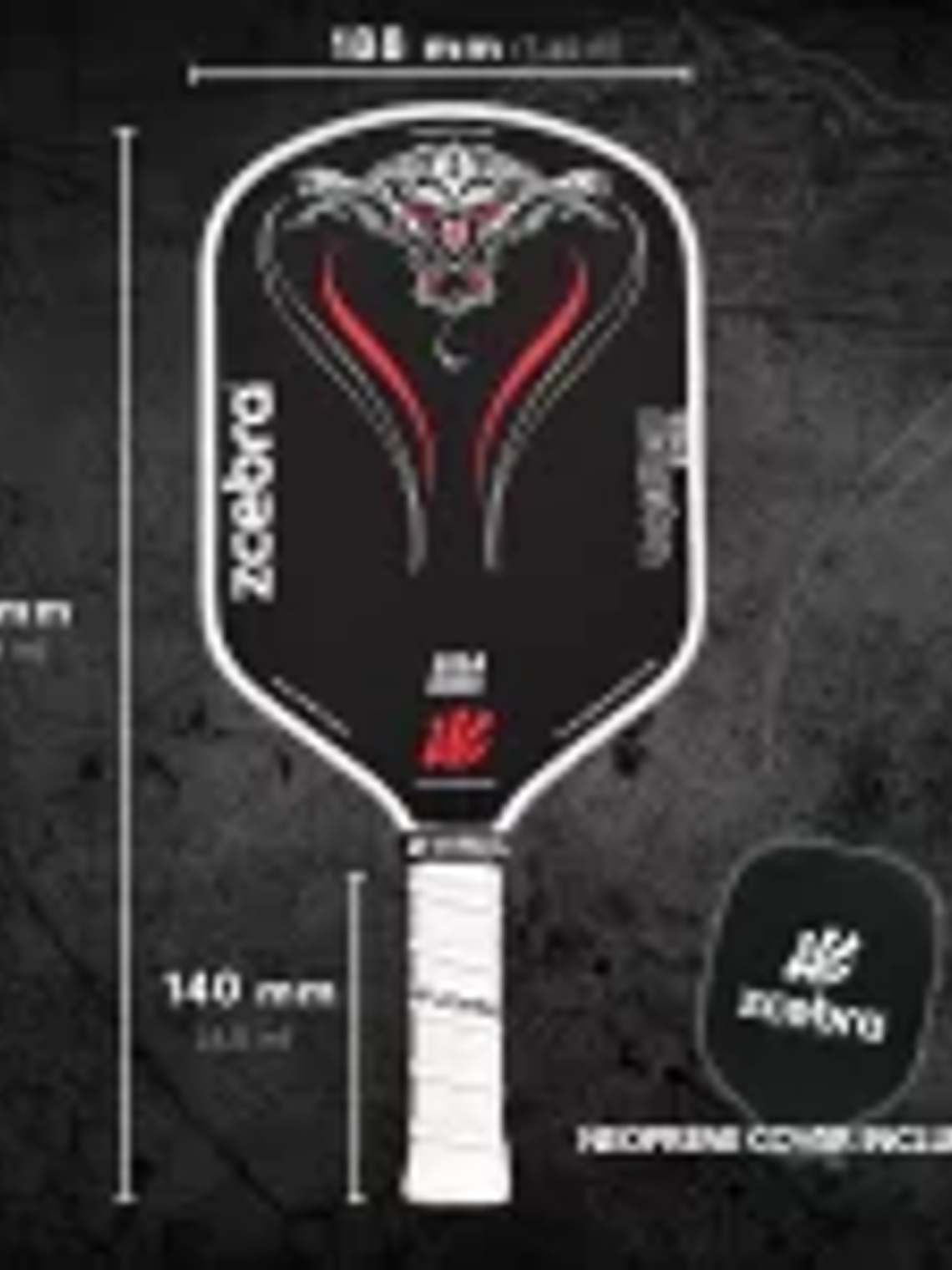 Raquete de Pickleball Raquete Zcebra BLACK MAMBA 8