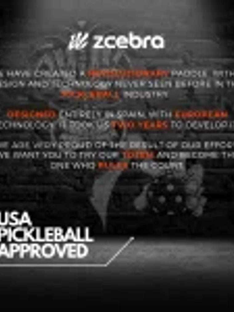 Raquete de Pickleball Zcebra TOTEM Black Stream Series 10