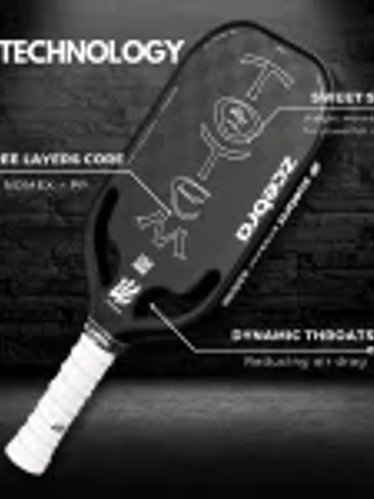 Raquete de Pickleball Zcebra TOTEM Black Stream Series 8