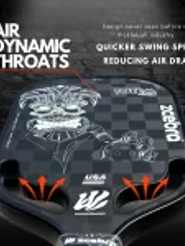 Raquete de Pickleball Zcebra TOTEM Black Stream Series 9