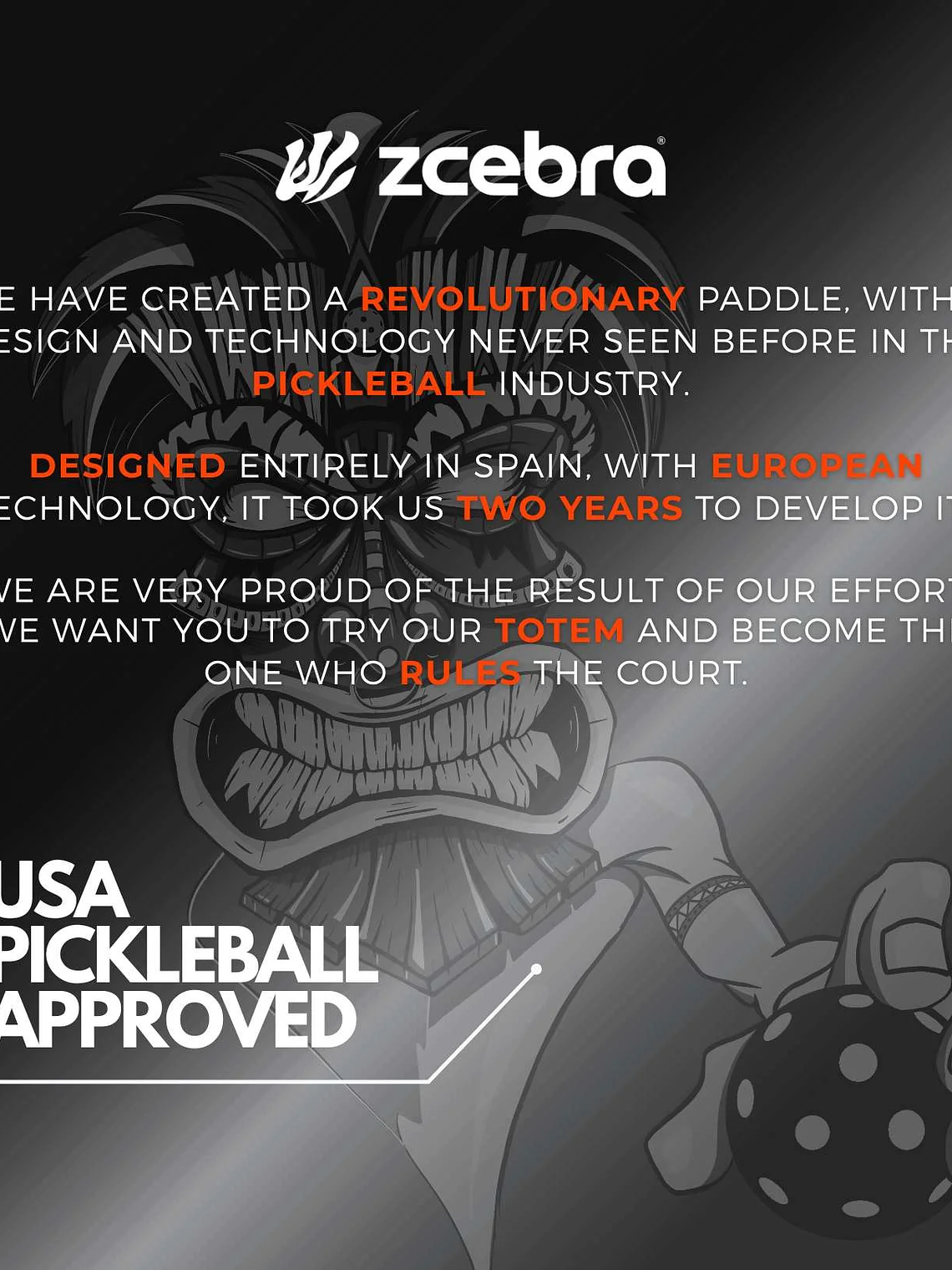 Raquete de Pickleball Zcebra Totem Stream Series Original 3