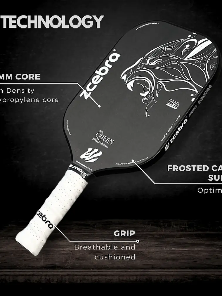 Raquete de Pickleball Zcebra THE QUEEN Edgeless 2