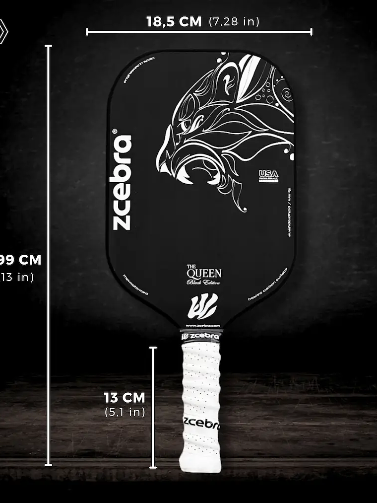 Raquete de Pickleball Zcebra THE QUEEN Edgeless 4