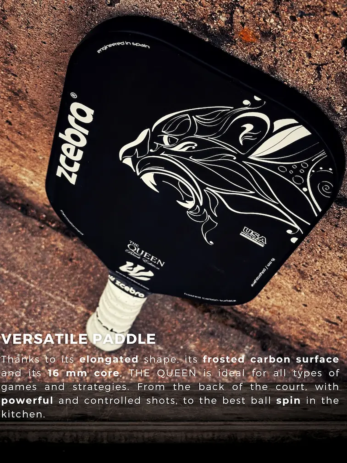 Raquete de Pickleball Zcebra THE QUEEN Edgeless 5
