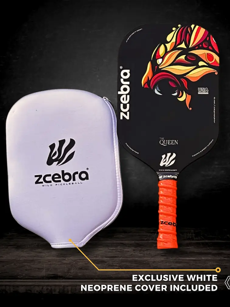 Raquete de Pickleball Zcebra Black/orange THE QUEEN Edgeless 3