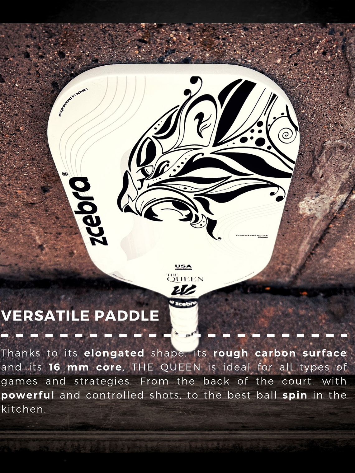 Raquete de Pickleball Zcebra White THE QUEEN 5