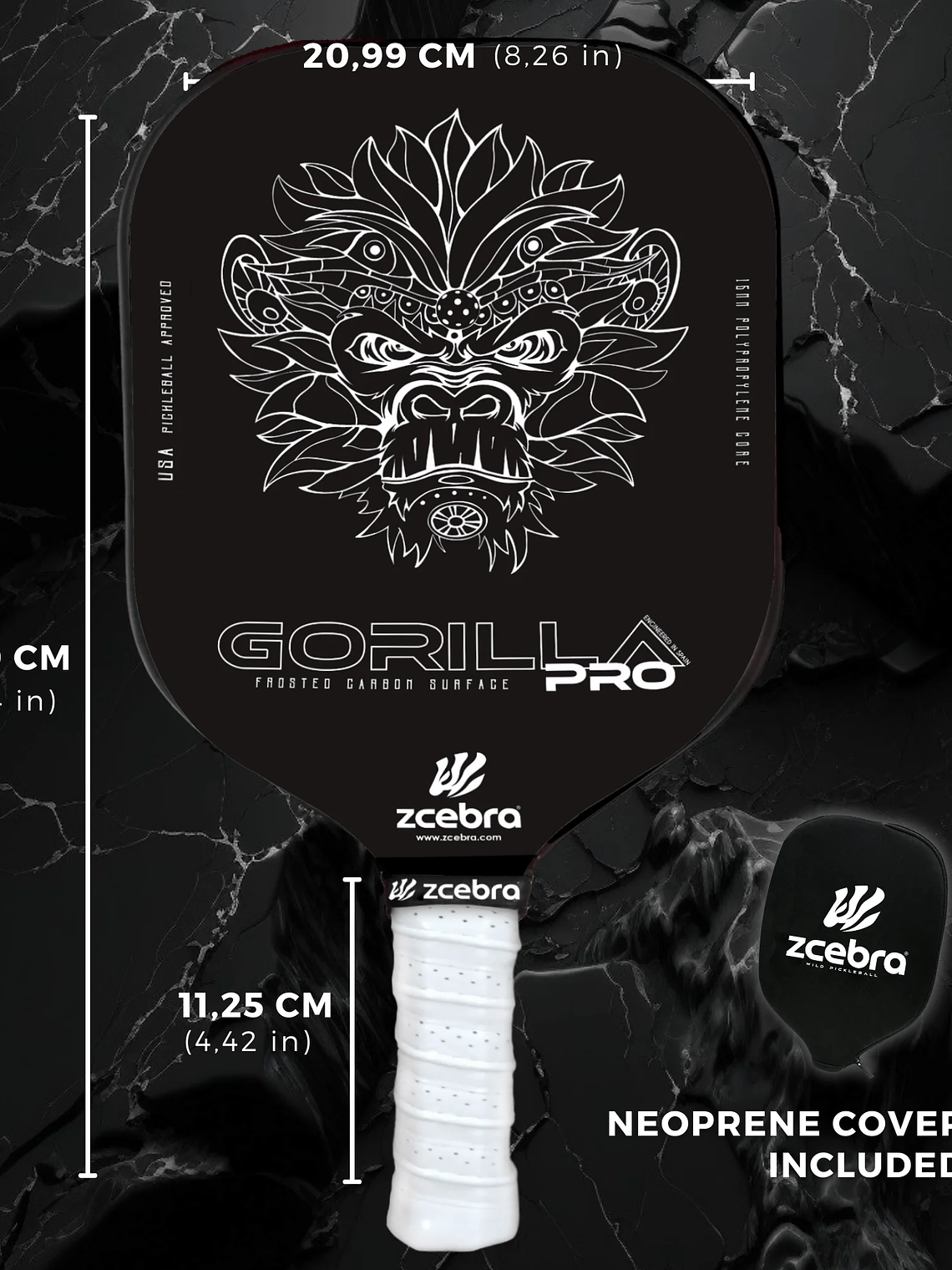 Raquete de Pickleball Zcebra GORILLA PRO SERIES (Black) 4