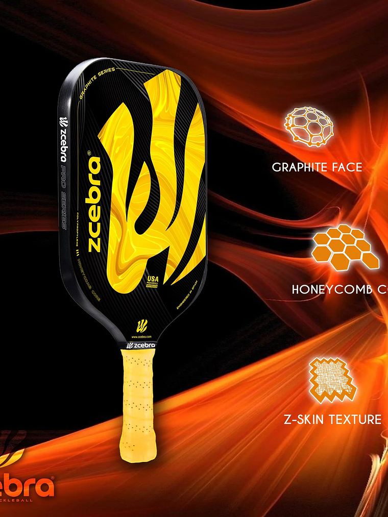 Raquete de Pickleball Zcebra GRAPHITE SERIES (yellow) 2