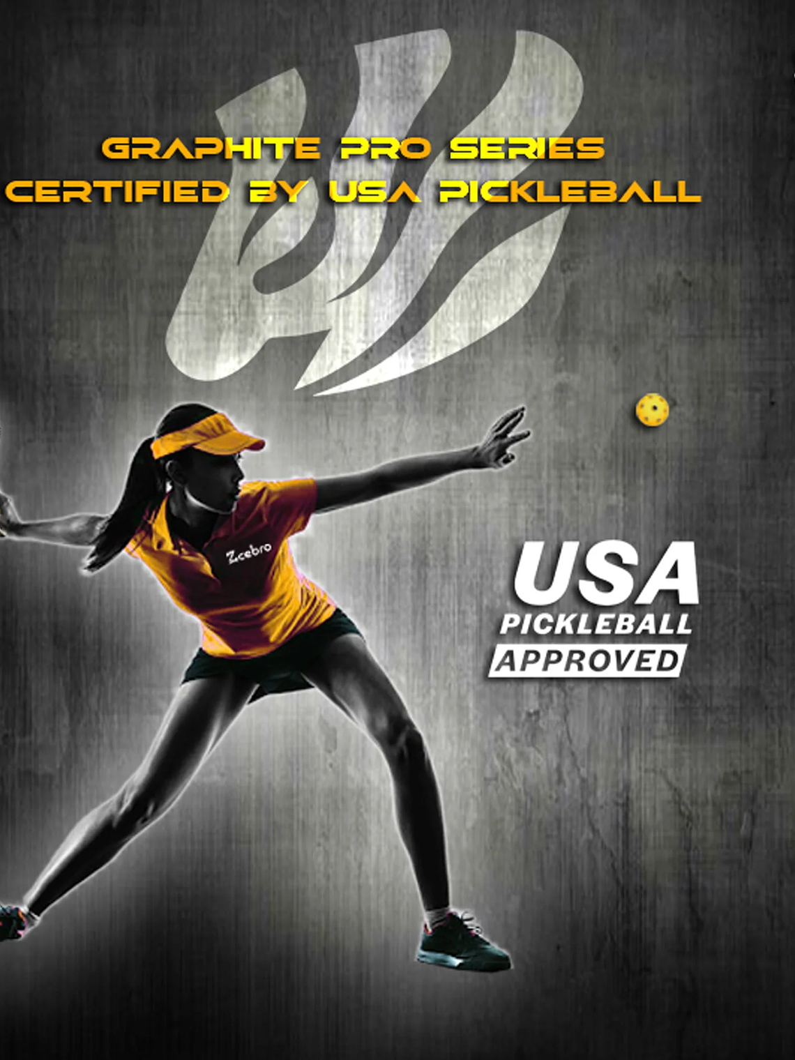 Raquete de Pickleball Zcebra GRAPHITE SERIES (yellow) 4