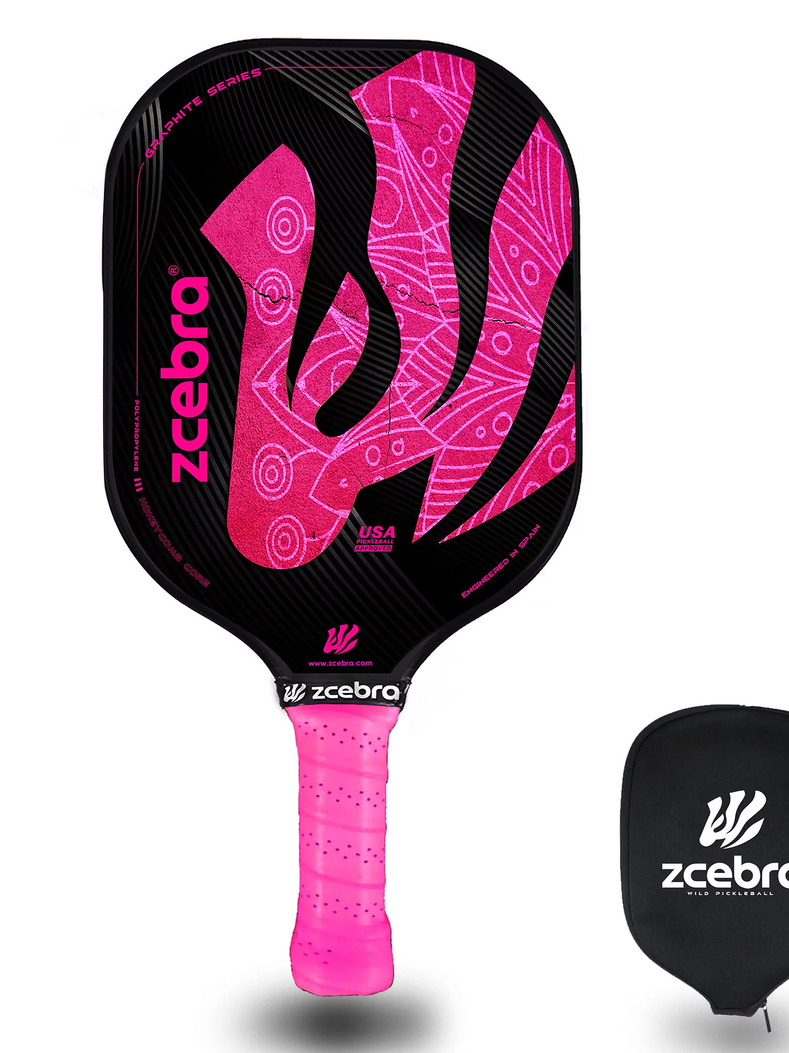 Raquete de Pickleball Zcebra GRAPHITE SERIES (pink edition) 1