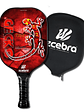 Raquete de Pickleball Zcebra Zgecko FIBERGLASS SERIES (red) - Miniatura 1