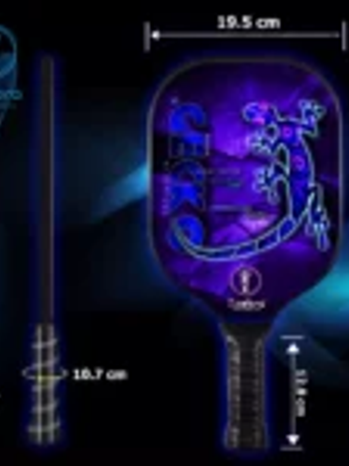 Raquete de Pickleball Zcebra Zgecko FIBERGLASS SERIES (blue) 3