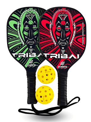 Raquetes de Pickleball Zcebra Kit: 2 Raquetes, 2 Balas