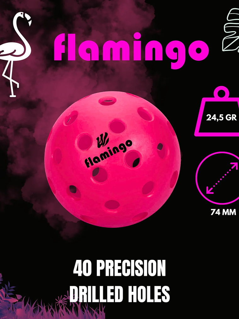 Bola de Pickleballs Zcebra  Onsight Series FLAMINGO EDITION Pack 3 2