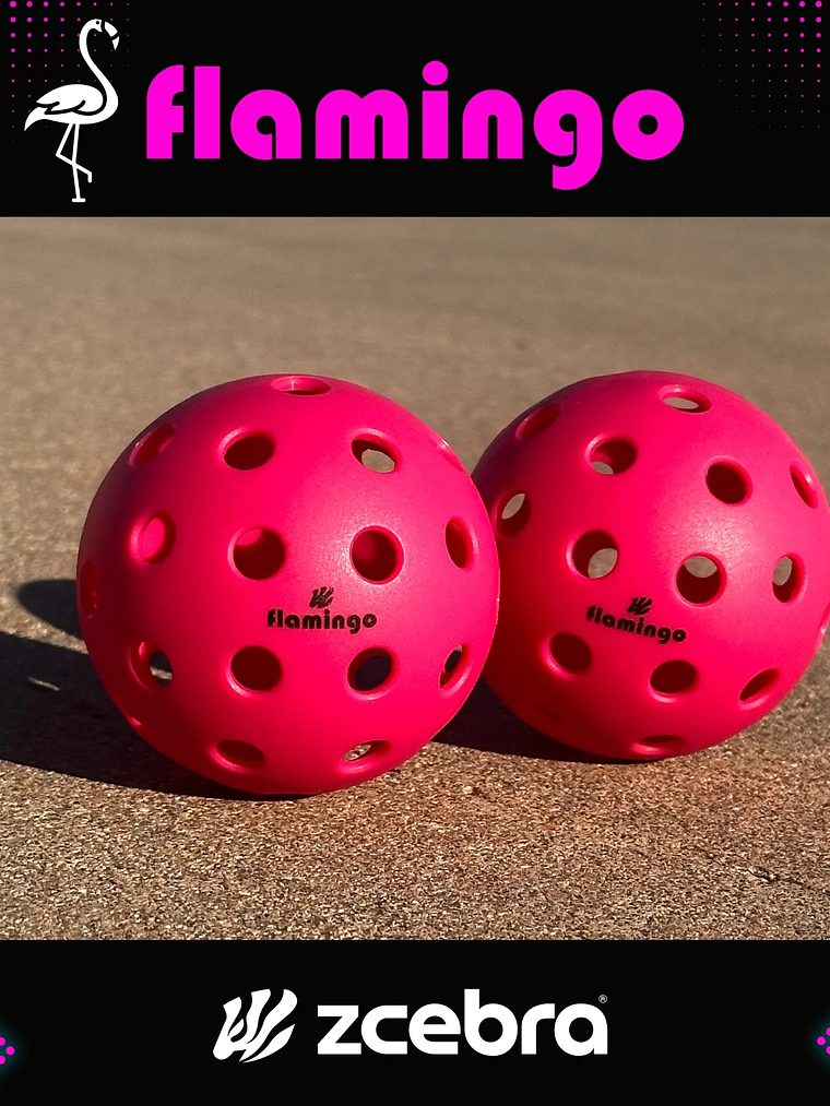 Bola de Pickleballs Zcebra Onsight Series FLAMINGO EDITION Pack 40 unidades 1