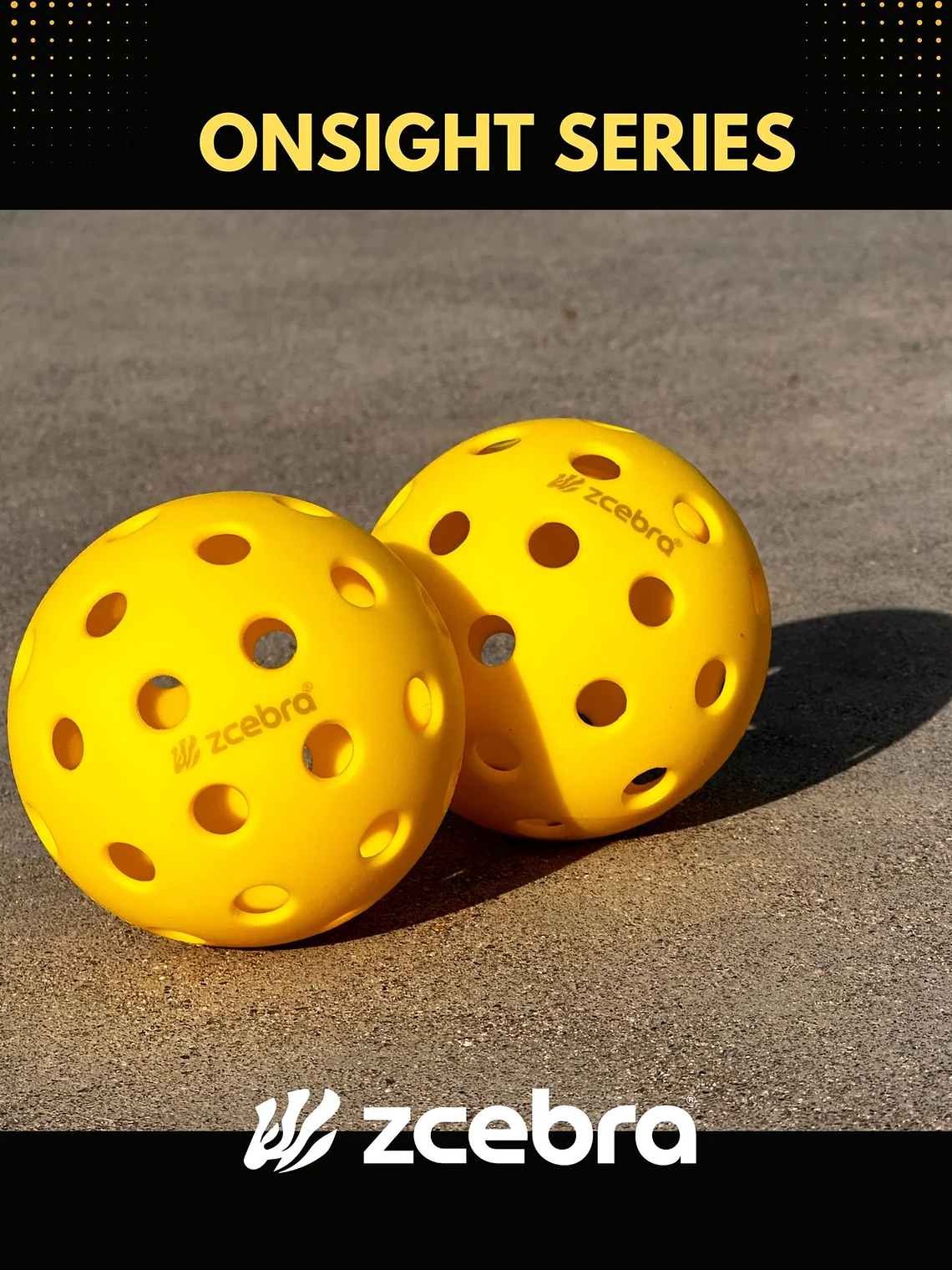 Bola de Pickleballs Zcebra Onsight Series USA Pack 6 3
