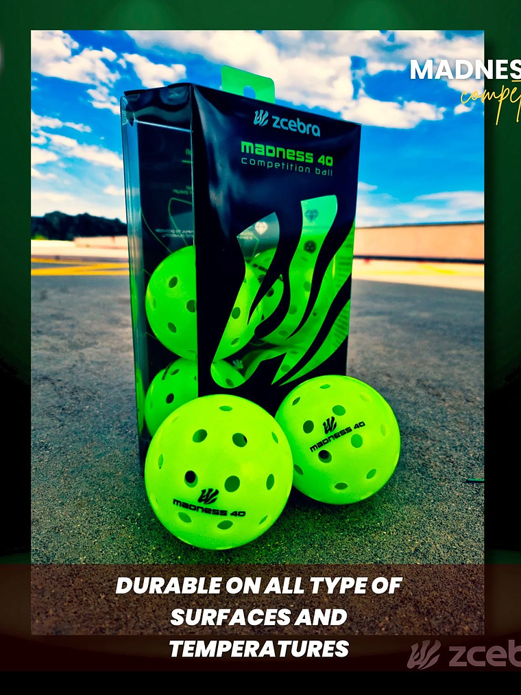 Bola de Pickleballs Zcebra Competition Madness 40 2