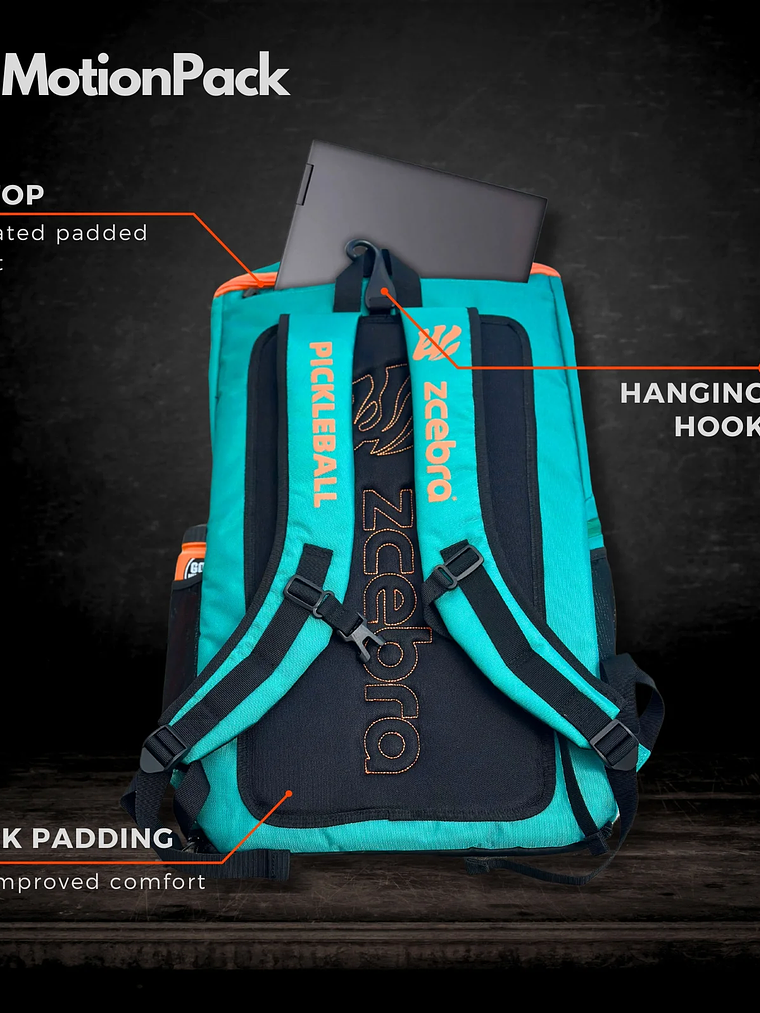 Mochila de Pickleball ZCEBRA MotionPack 50 Liters Green 3