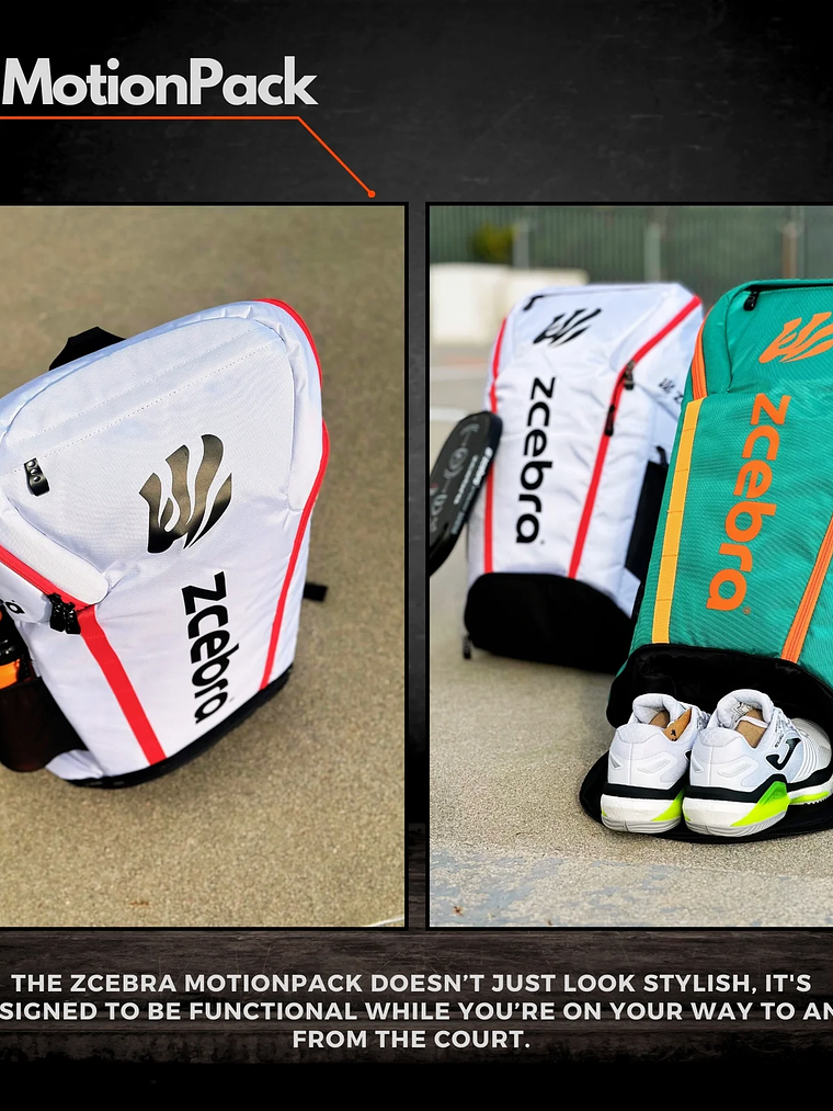Mochila de Pickleball ZCEBRA MotionPack 50 Liters Green 5