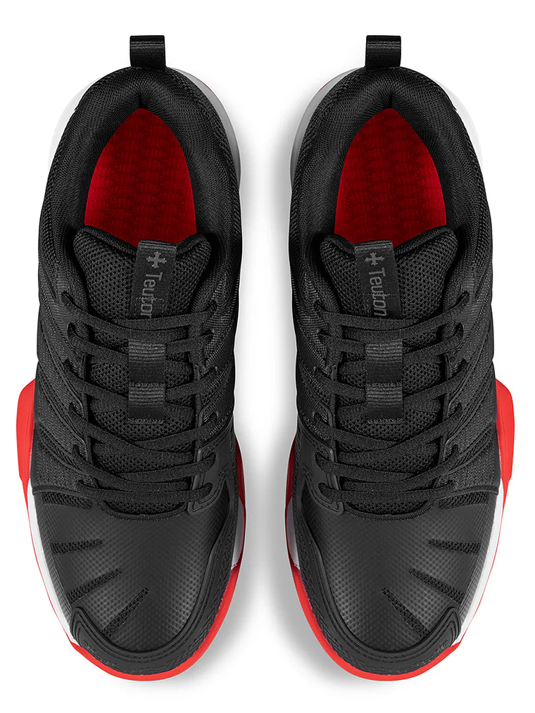 Sapatilhas Teuton All Court-AC1 - Preto, Branco e Vermelho 6