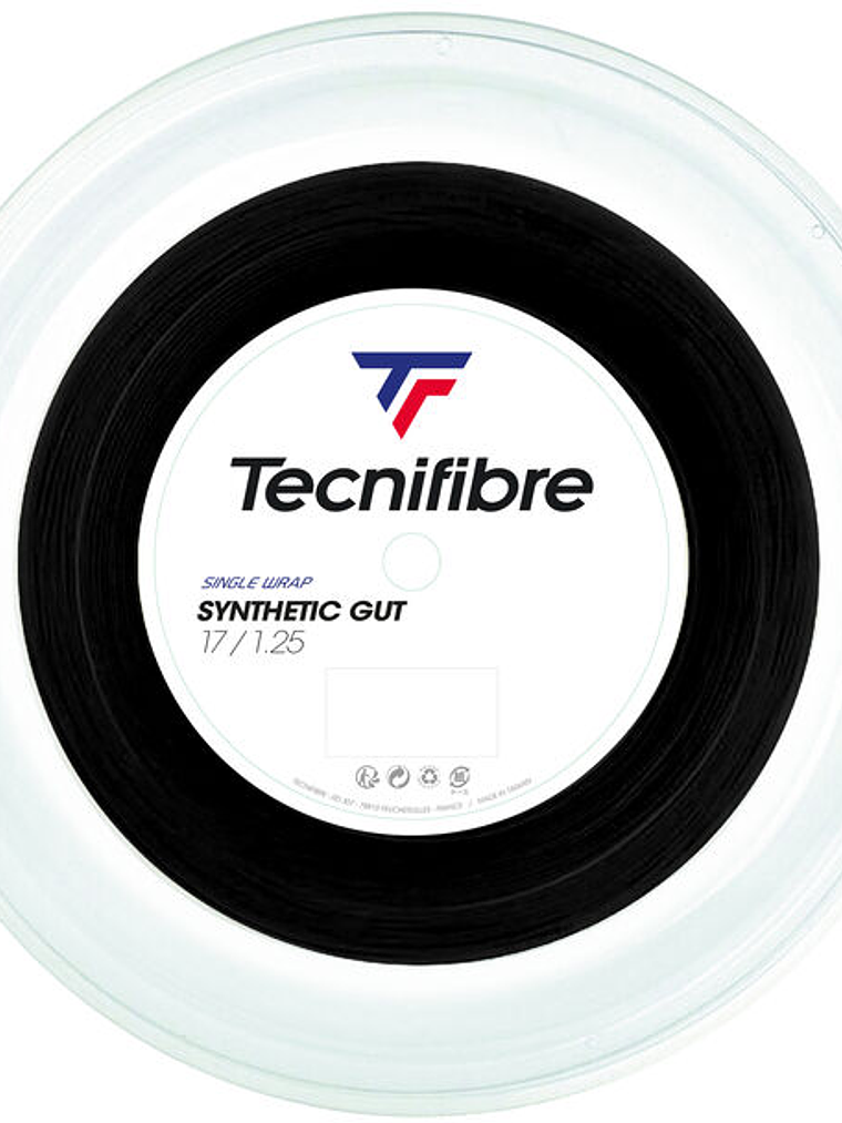 Corda de Ténis Tecnifibre SYNTHETIC GUT BLACK 200M 1,25 1