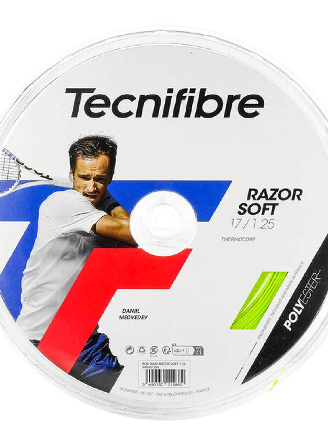 Corda de Ténis Tecnifibre 200M RAZOR SOFT LIME 1,30 1