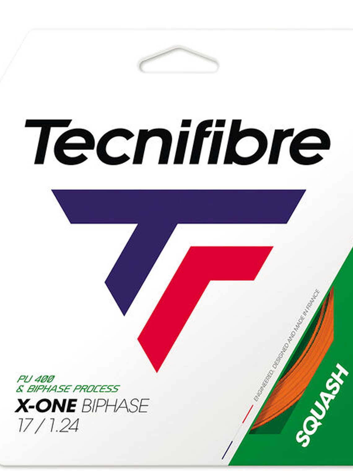 Cordas de Squash Tecnifibre X-ONE BIPHASE SQUASH ORANGE 1,18 1