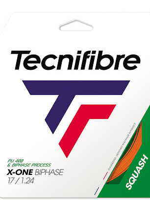 Cordas de Squash Tecnifibre X-ONE BIPHASE SQUASH ORANGE 1,24