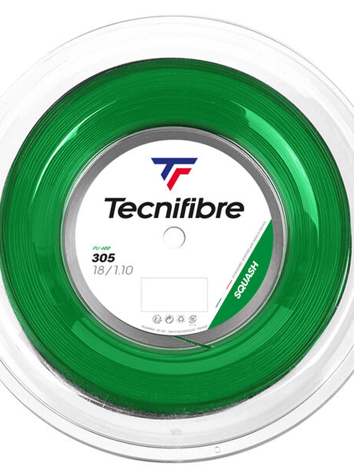 Rolo de Cordas de Squash Tecnifibre 200M 305 SQUASH GREEN 1,25 1