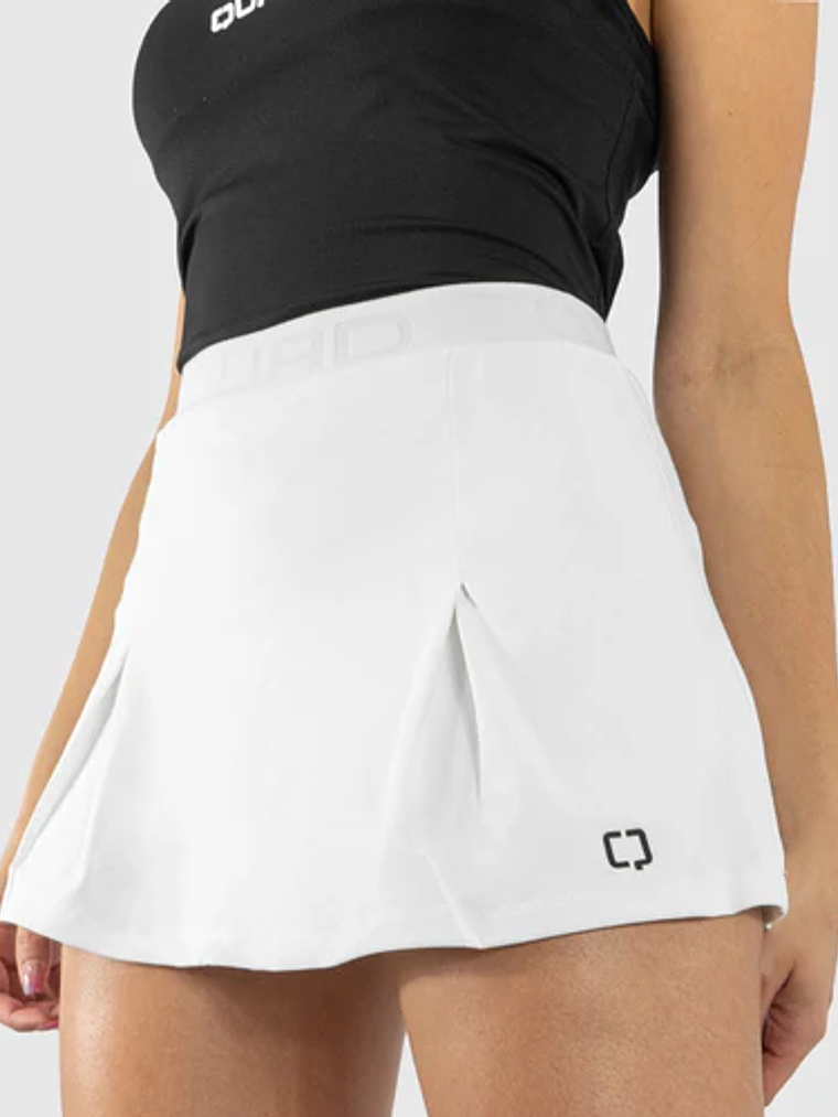 Saia de Pregas Branca da QUAD  3