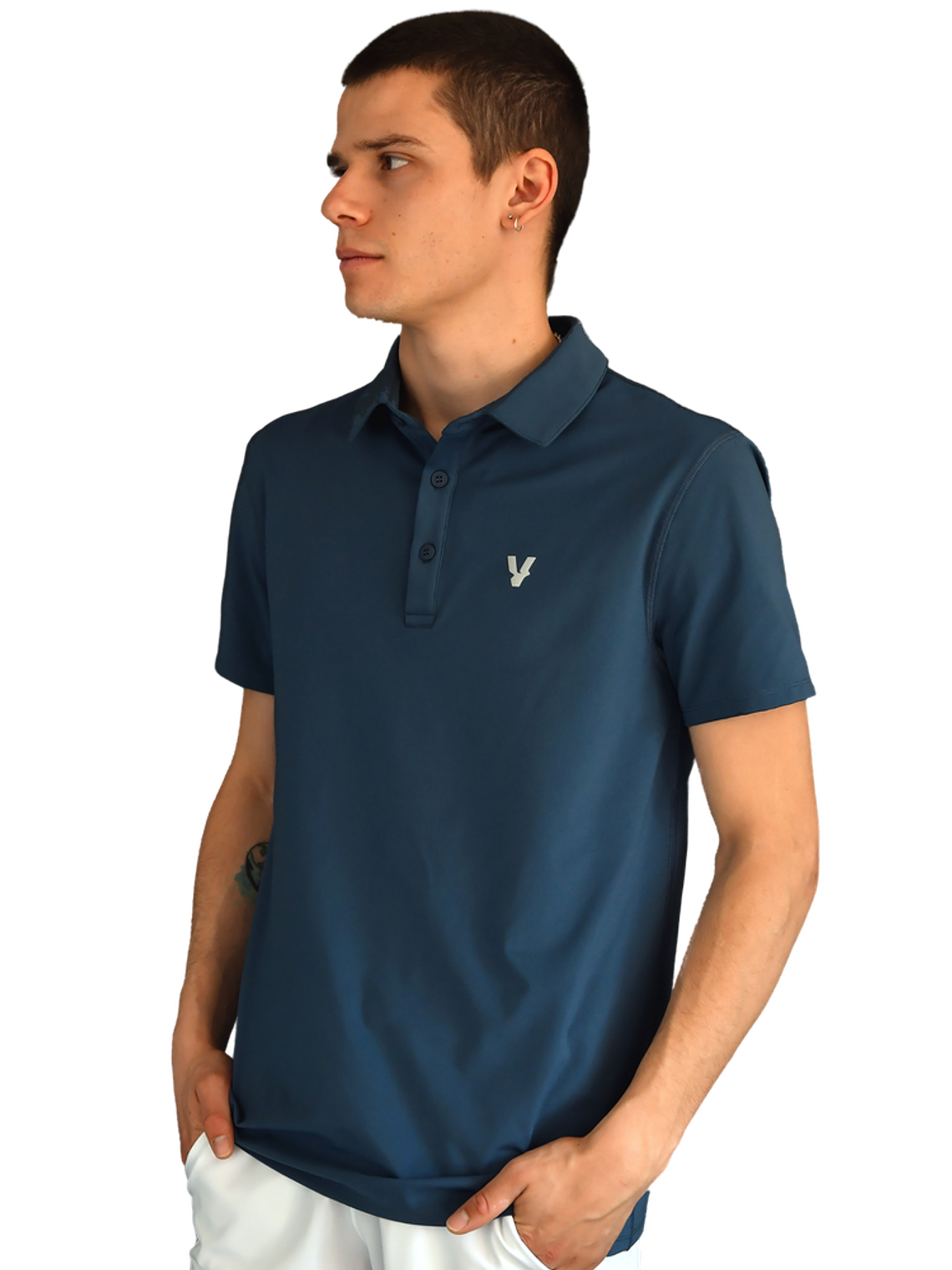 Pólo Performance azul-petróleo da VOLT  1