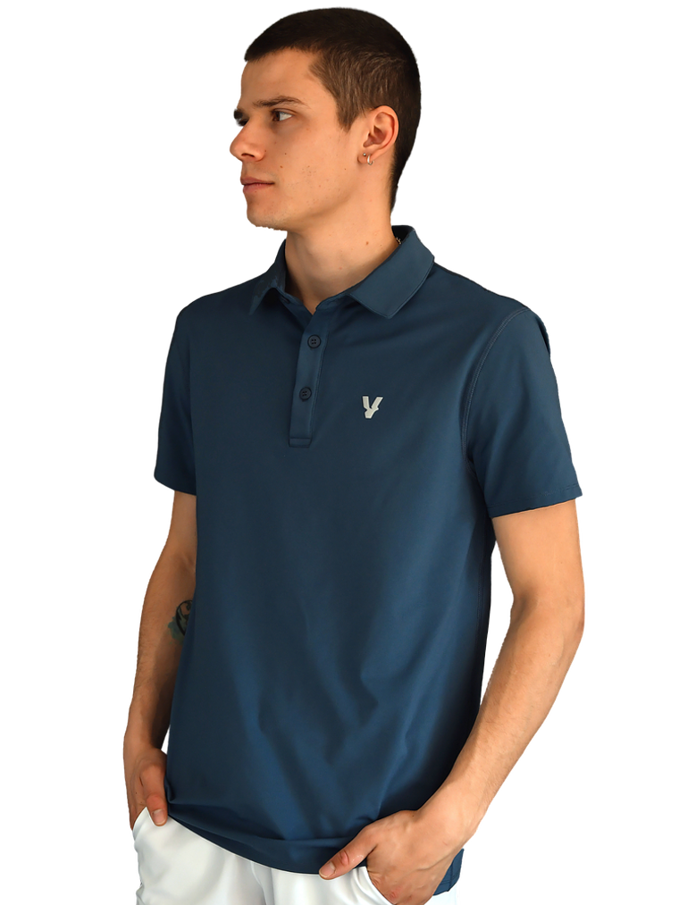 Pólo Performance azul-petróleo da VOLT  1