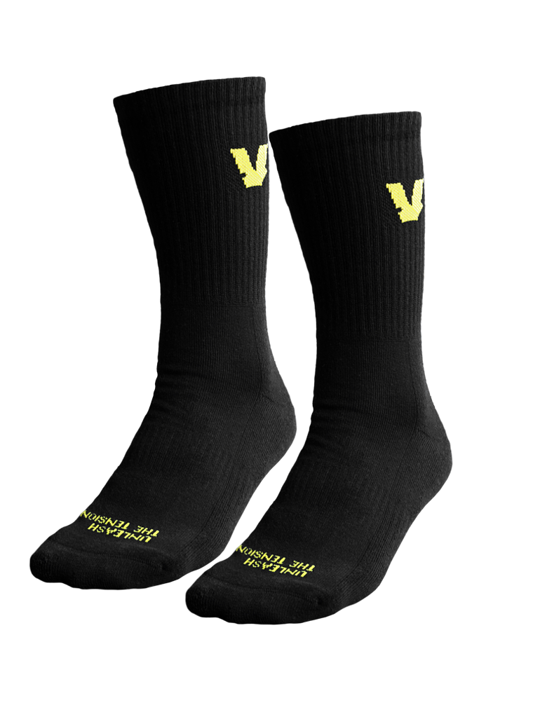 Meias compridas pretas da VOLT - 2 unidades (Unisexo)  1