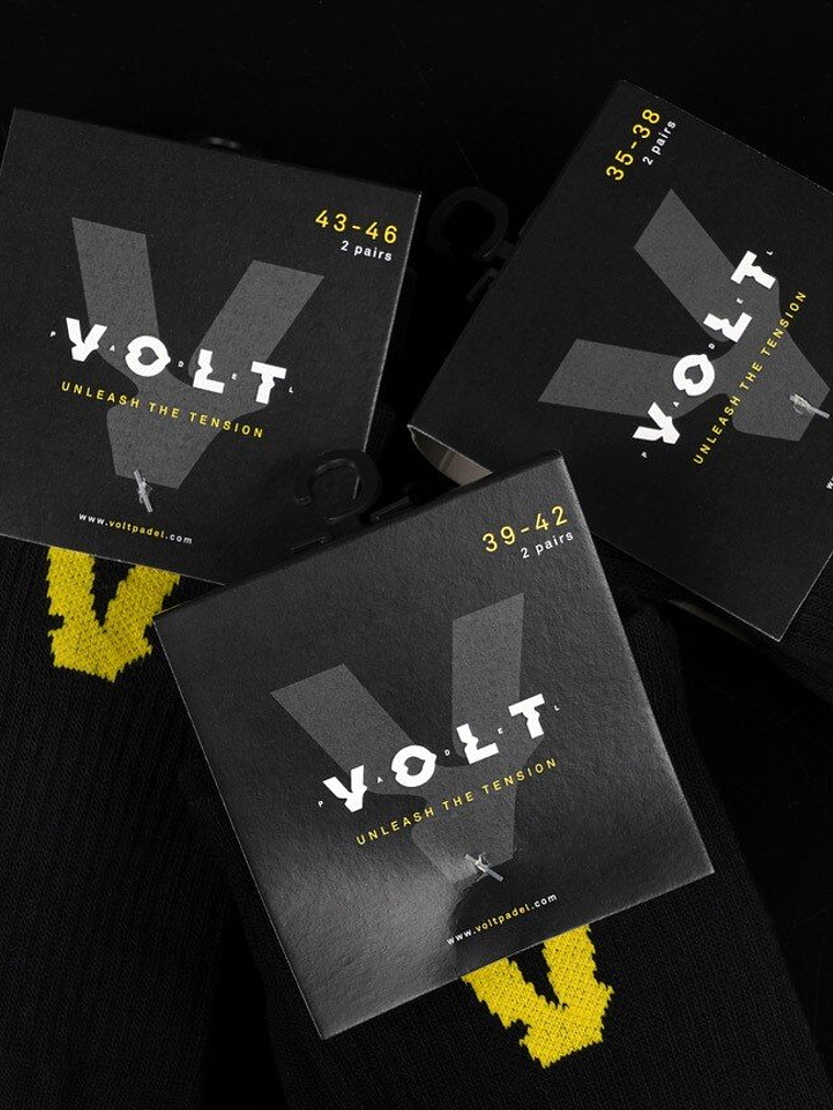 Meias compridas pretas da VOLT - 2 unidades (Unisexo)  2