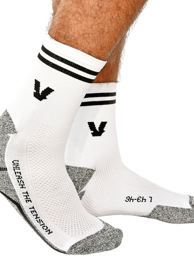 Meias brancas de alto desempenho da VOLT (Unisexo)  1