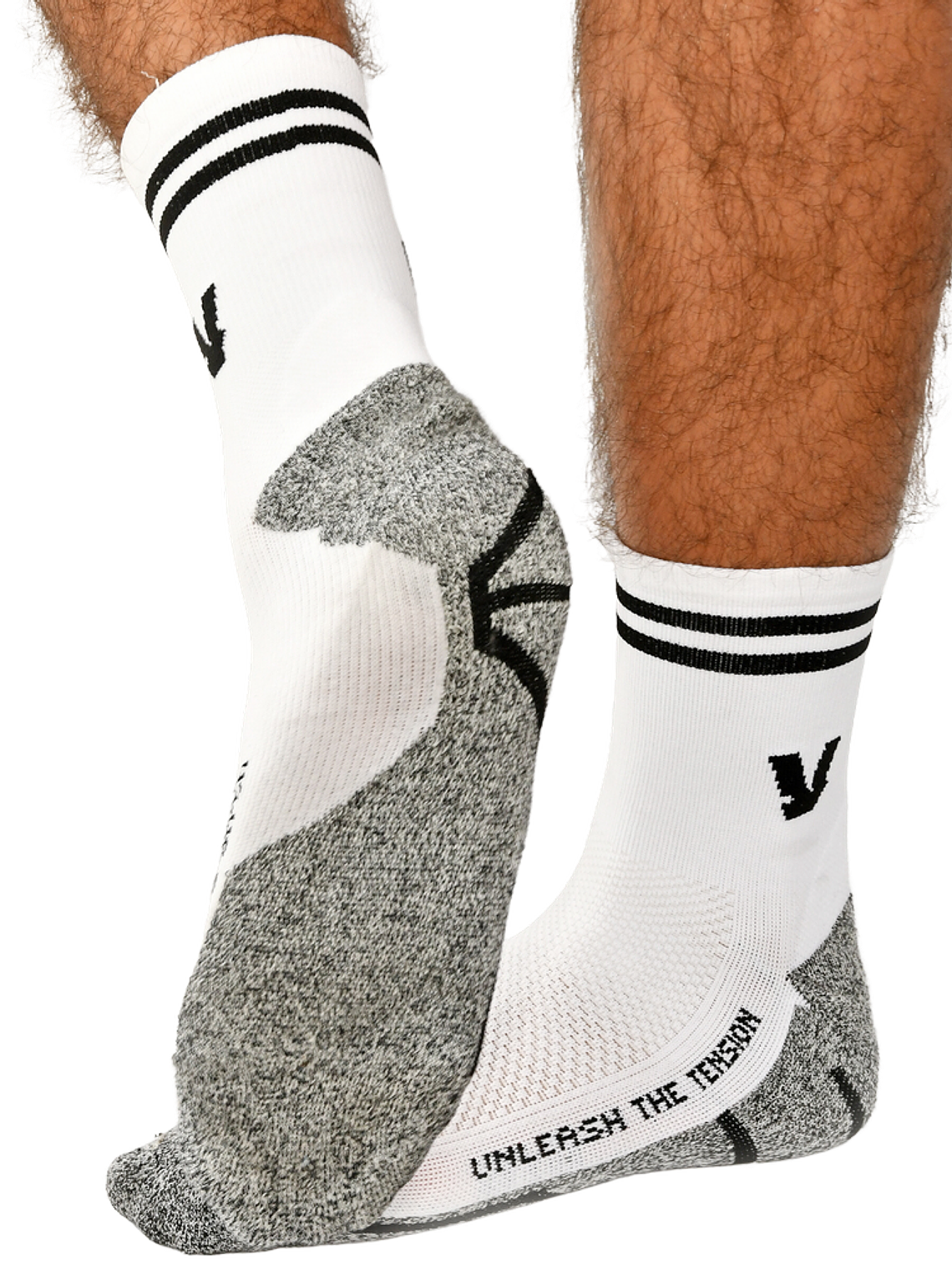 Meias brancas de alto desempenho da VOLT (Unisexo)  2