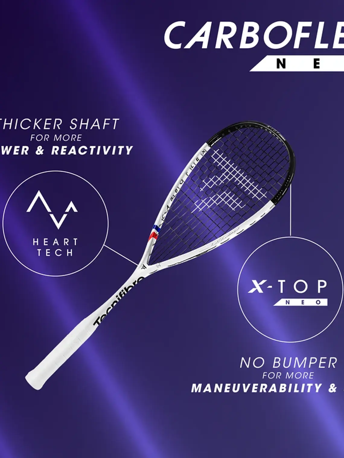 Raquete de Squash Tecnifibre CARBOFLEX NEO 125 1