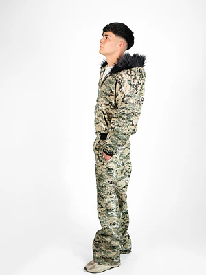 Pantalon lettering camo