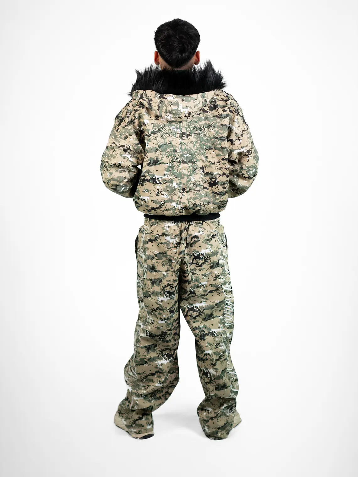 Pantalon lettering camo 3