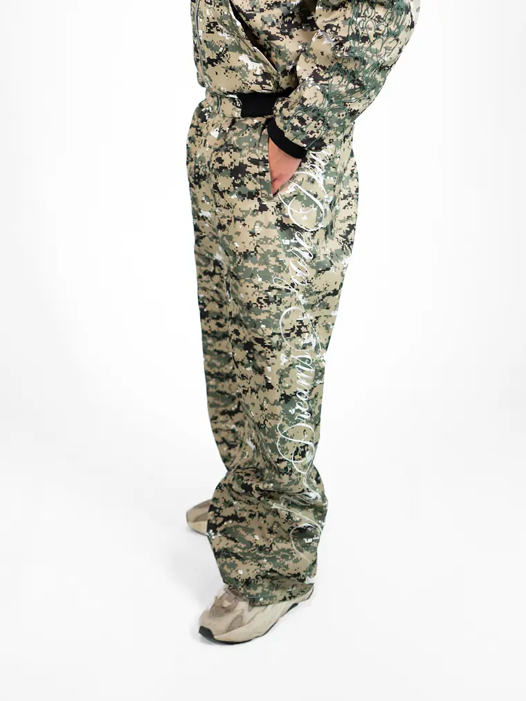 Pantalon lettering camo 1
